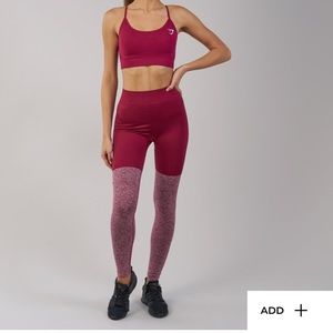 GYMSHARK Two toned leggings BNWT RED